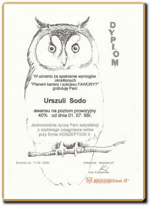 Konzeption II Dyplom dla SODO-UBEZPIECZENIA
